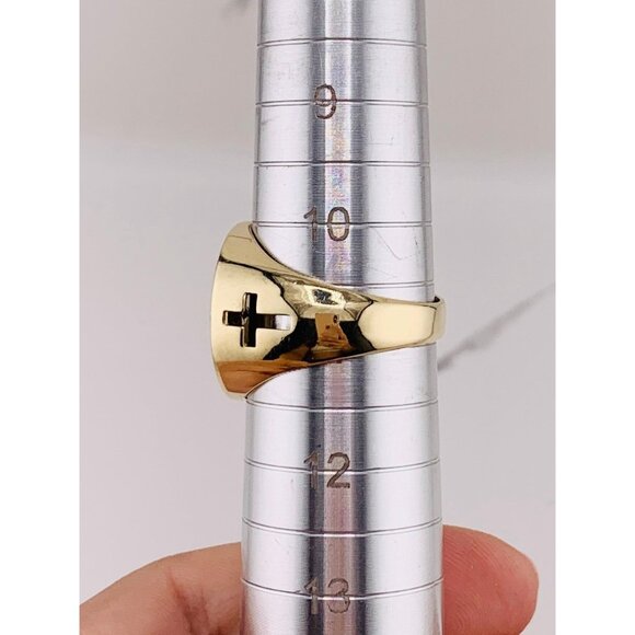 14k gold ring last supper Size 11 Pray for us Jesus - Cross ring - Ultima cena - Picture 8 of 8